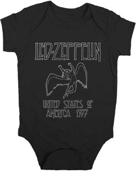 Led Zeppelin baby clothes are here!