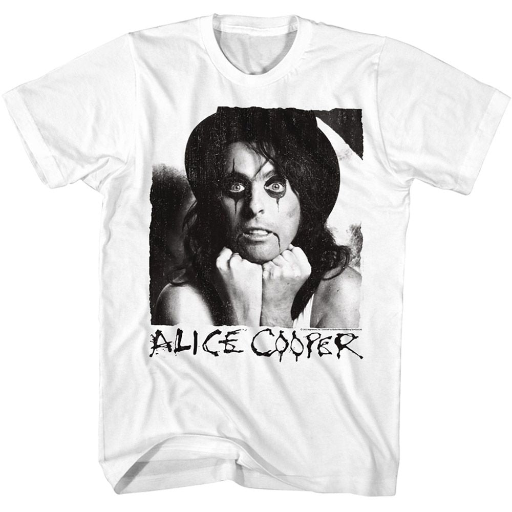Alice Cooper White Adult S/S Tshirt
