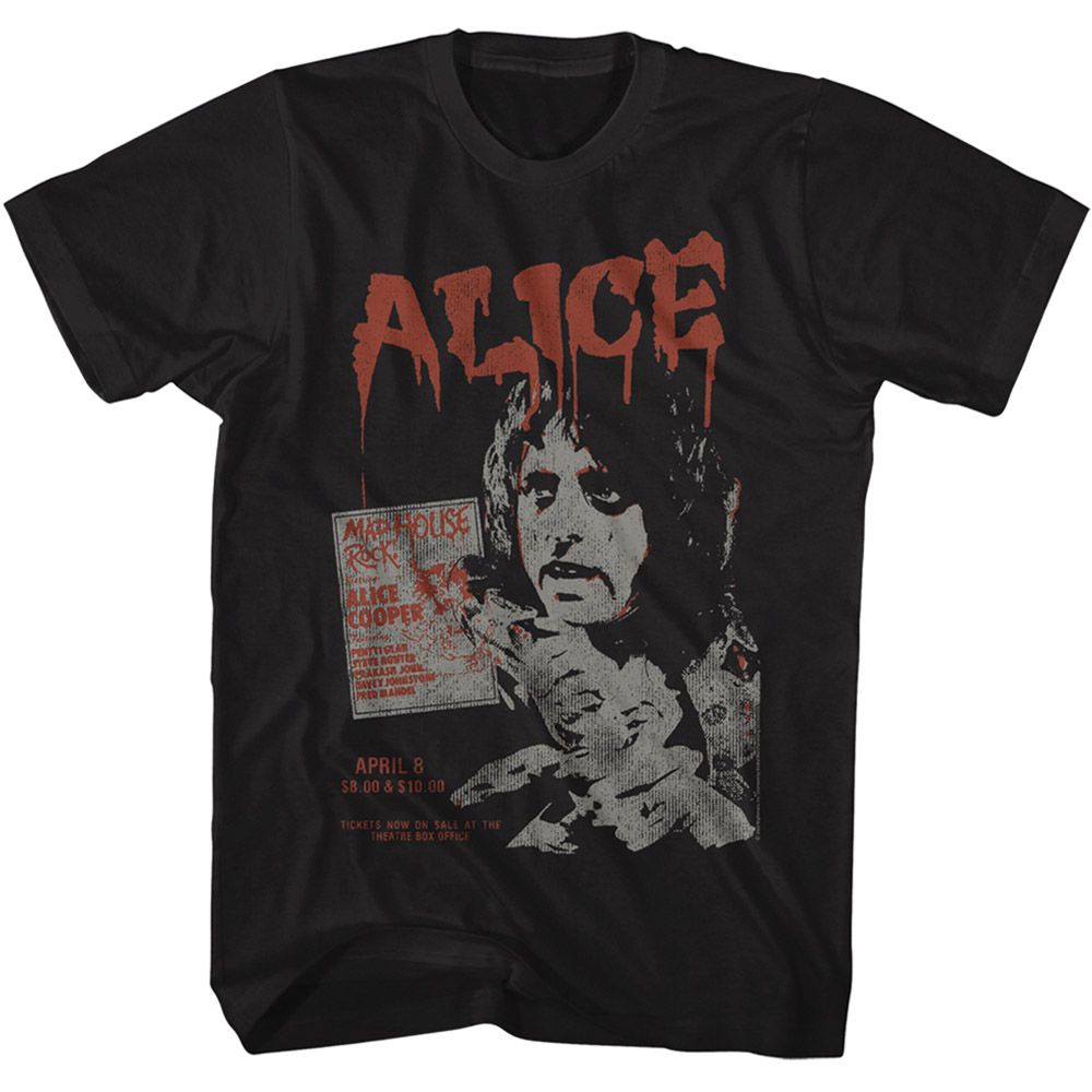 Alice Cooper Black Adult S/S Tshirt
