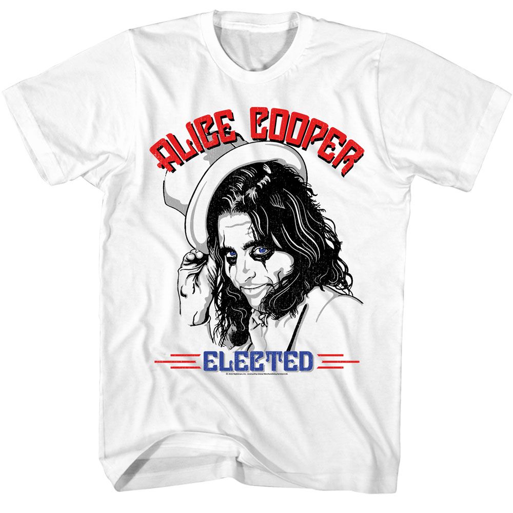 Alice Cooper White Adult S/S Tshirt