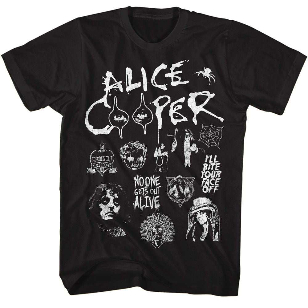 Alice Cooper Black Adult S/S Tshirt