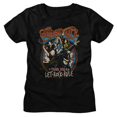 Aerosmith Black Ladies S/S Tshirt