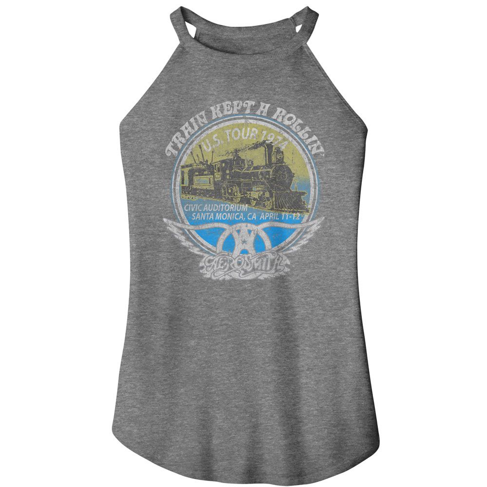 Aerosmith Gray Frost Ladies Sleeveless Rocker Tank