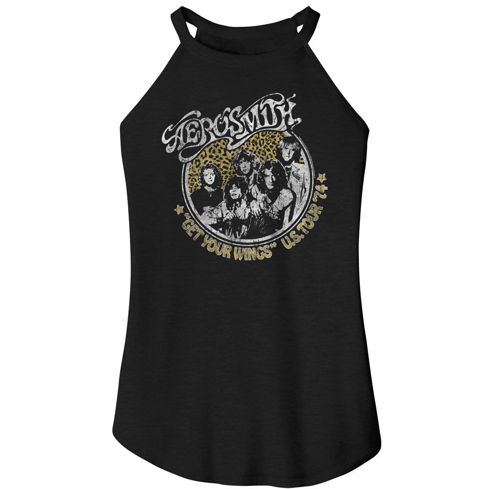 Aerosmith Black Ladies Sleeveless Rocker Tank