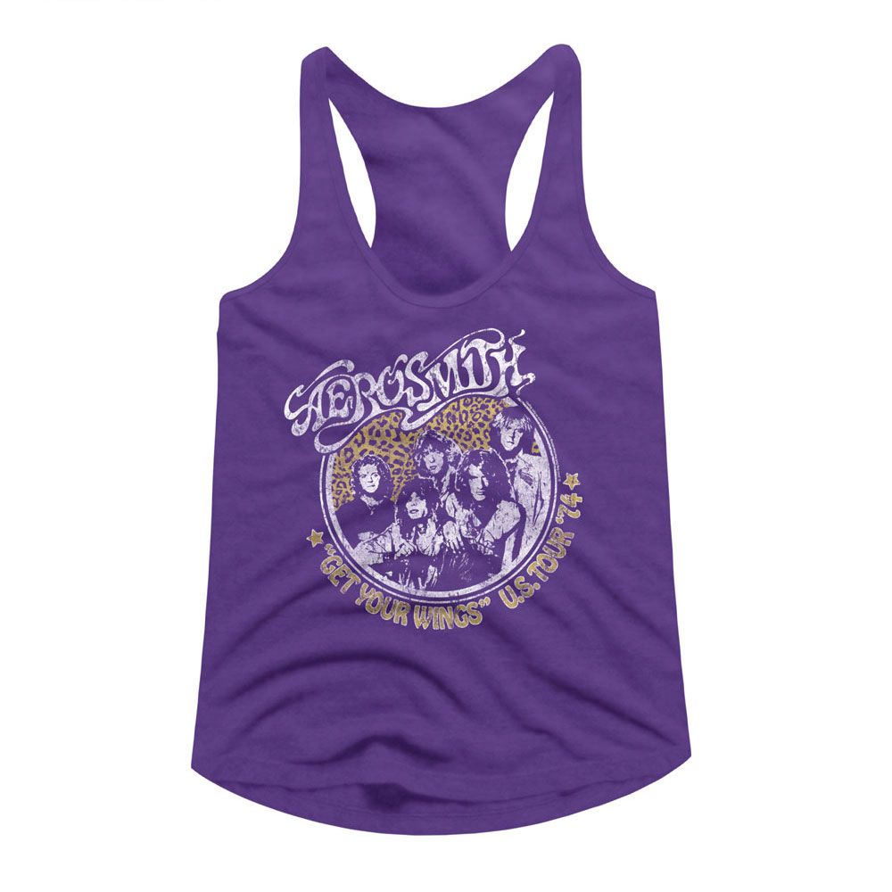Aerosmith Purple Rush Ladies Slimfit Racerback