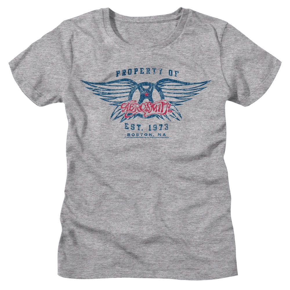 Aerosmith Athletic Heather Ladies S/S Tshirt