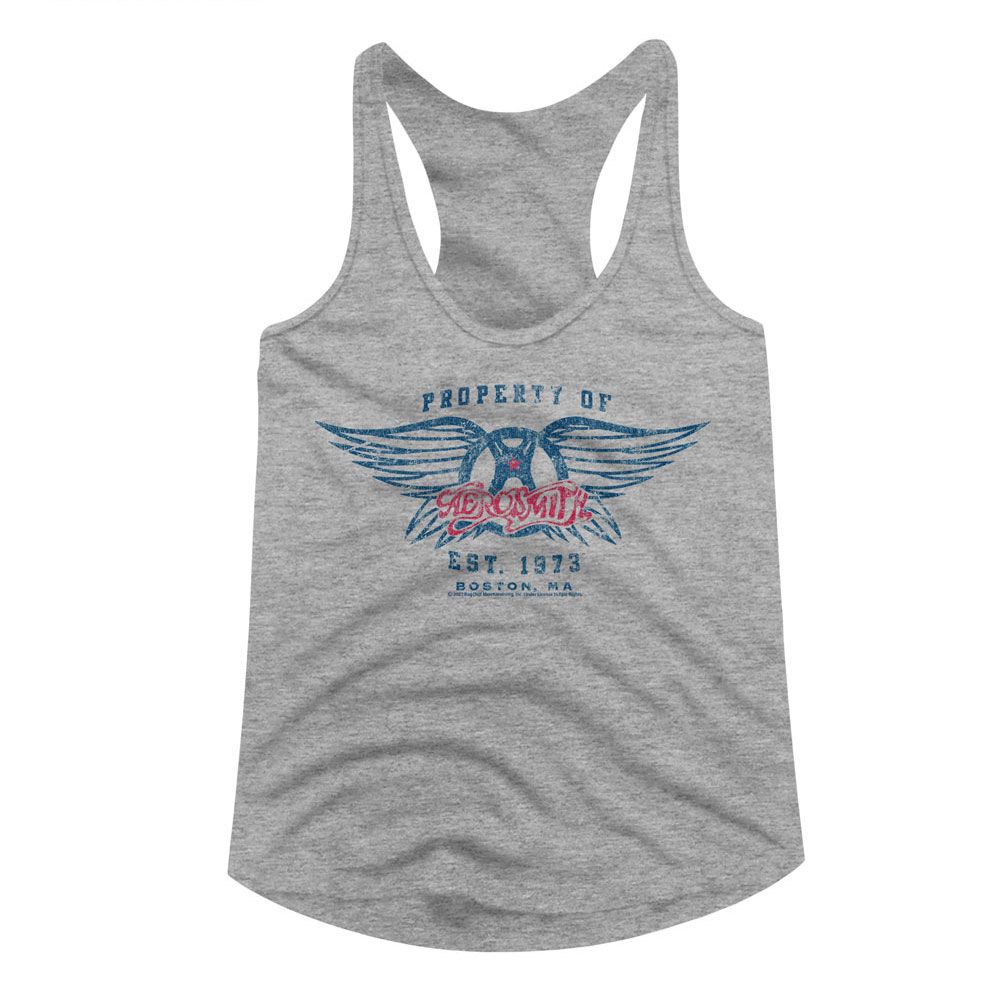 Aerosmith Gray Heather Ladies Slimfit Racerback