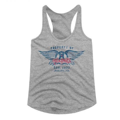 Aerosmith Gray Heather Ladies Slimfit Racerback