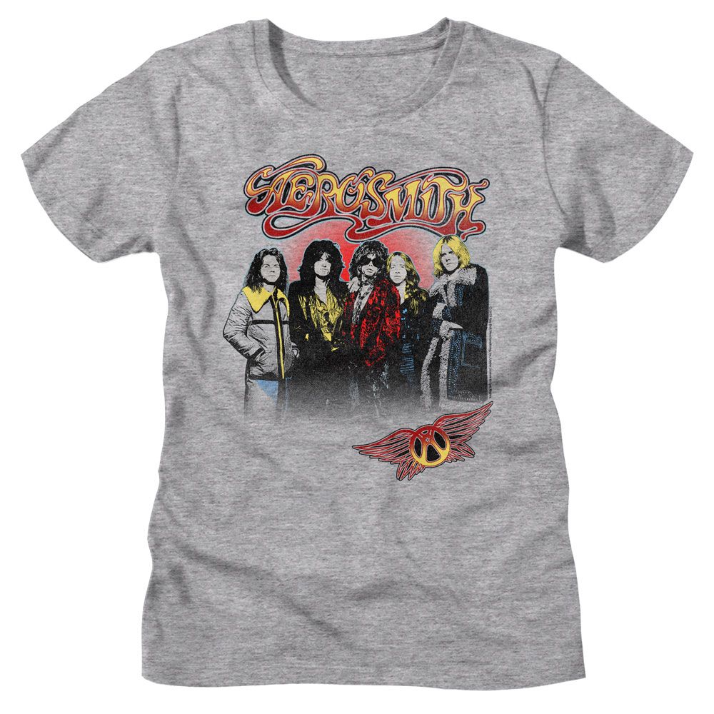 Aerosmith Athletic Heather Ladies S/S Tshirt