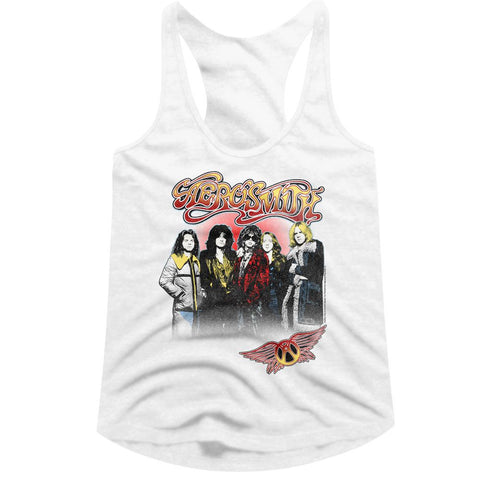 Aerosmith White Ladies Slimfit Racerback