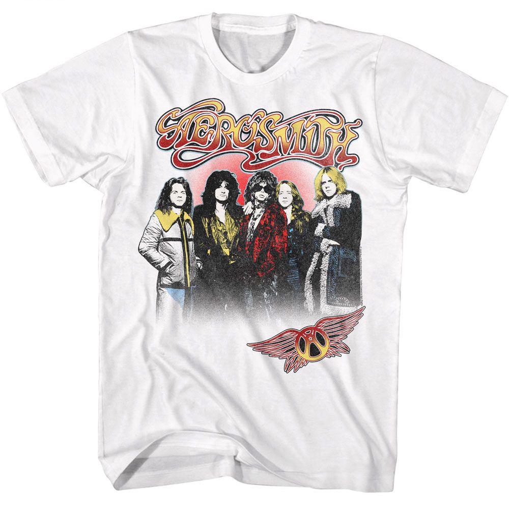 Aerosmith White Adult S/S Tshirt