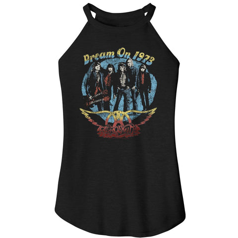 Aerosmith Black Ladies Sleeveless Rocker Tank
