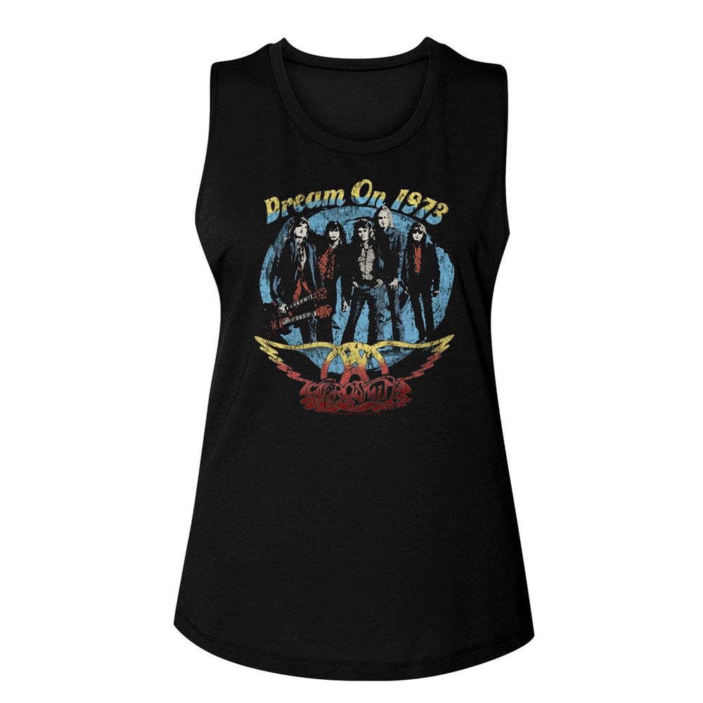Aerosmith Black Ladies Muscle Tank