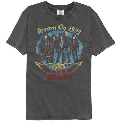 Aerosmith Pepper Adult S/S Washed Black Tshirt