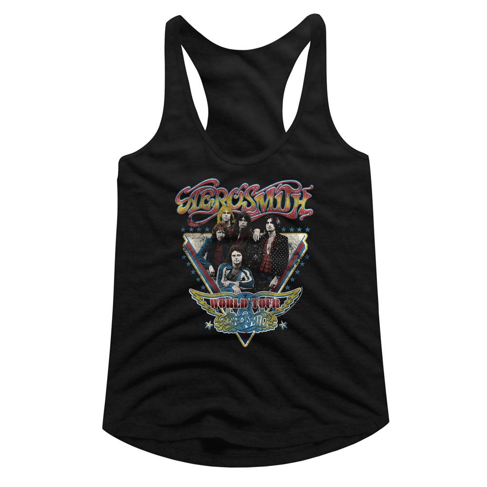 Aerosmith Black Ladies Slimfit Racerback