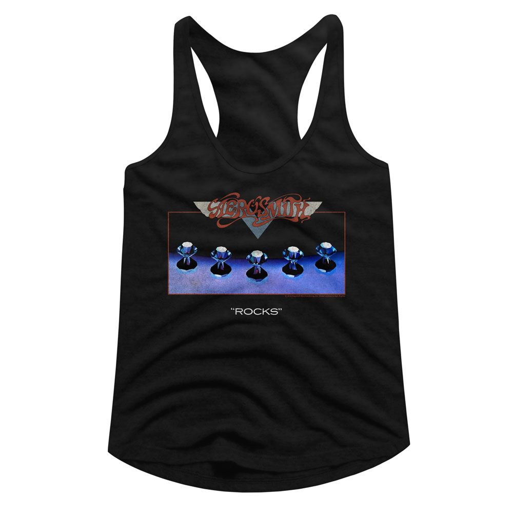 Aerosmith Black Ladies Slimfit Racerback