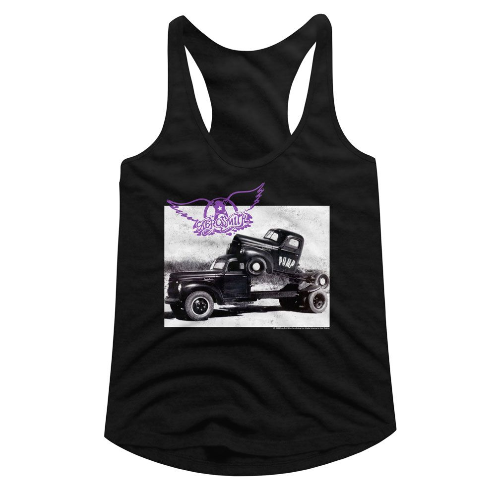 Aerosmith Black Ladies Slimfit Racerback