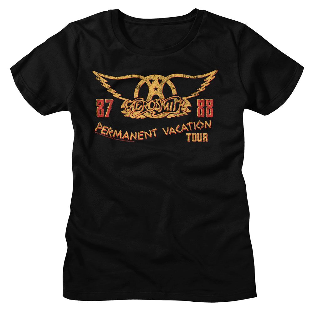 Aerosmith Black Ladies S/S Tshirt