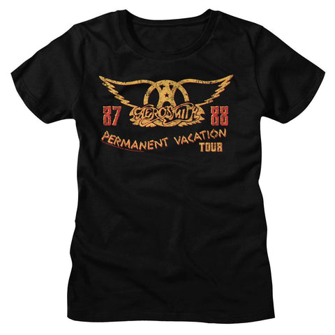 Aerosmith Black Ladies S/S Tshirt