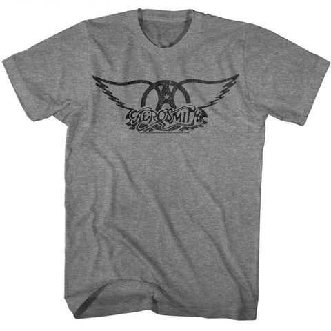 Aerosmith Graphite Heather Adult S/S Tshirt