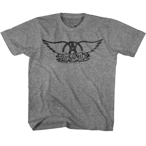 Aerosmith Graphite Heather Youth S/S Tshirt