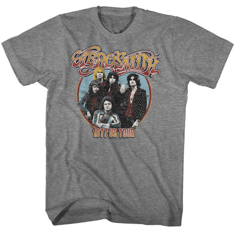 Aerosmith Graphite Heather Adult S/S Tshirt