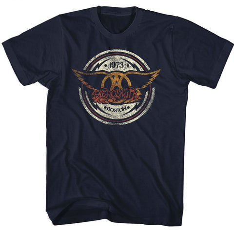 Aerosmith Navy Adult S/S Tshirt