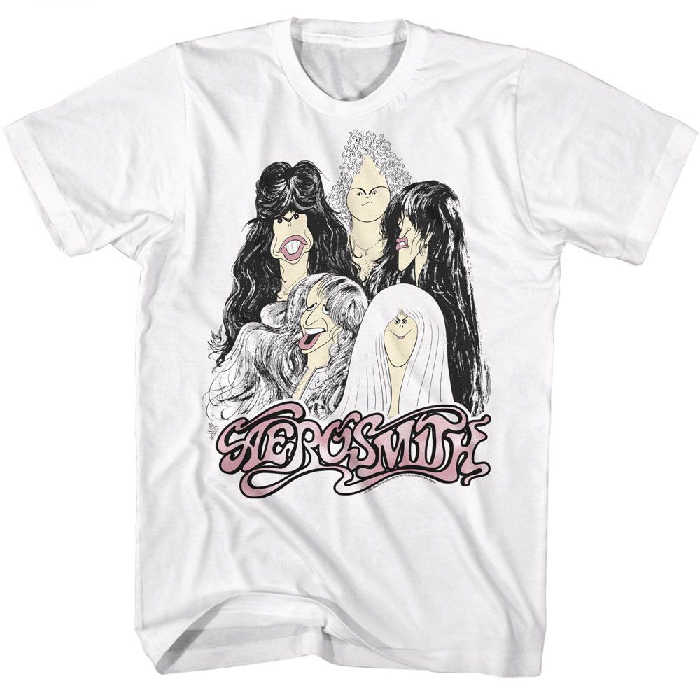 Aerosmith White Adult S/S Tshirt