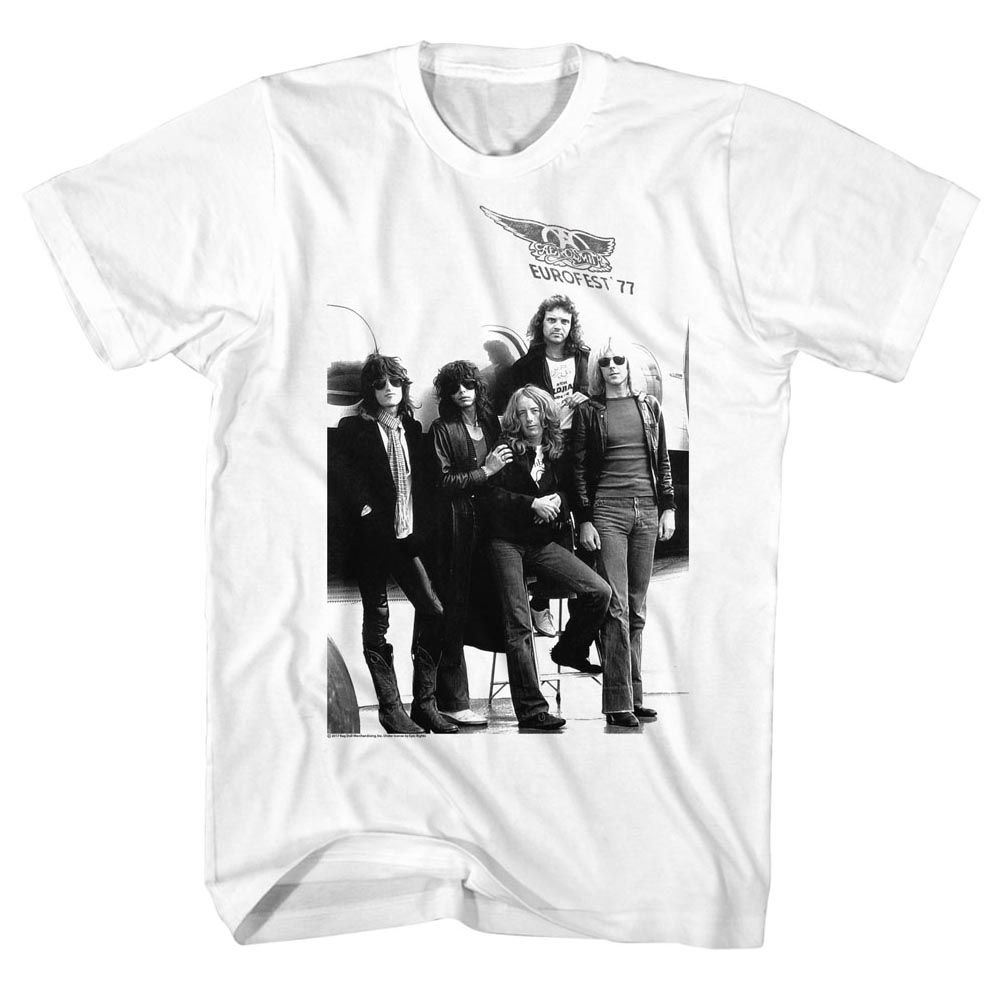 Aerosmith White Adult S/S Tshirt