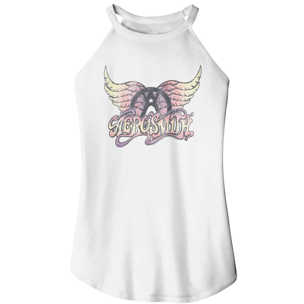 Aerosmith White Ladies Sleeveless Rocker Tank
