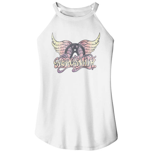Aerosmith White Ladies Sleeveless Rocker Tank