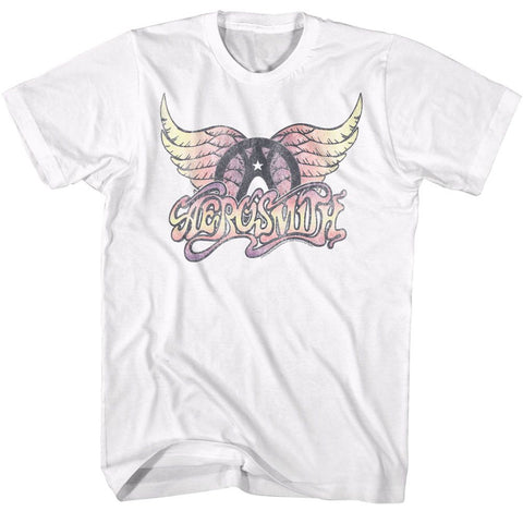 Aerosmith White Adult S/S Tshirt