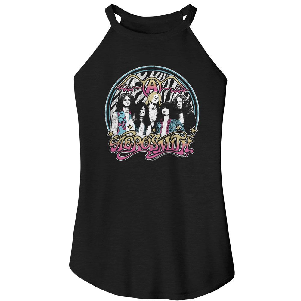Aerosmith Black Ladies Sleeveless Rocker Tank