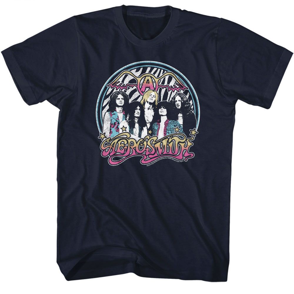 Aerosmith Navy Adult S/S Tshirt