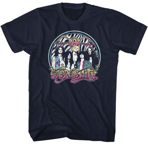 Aerosmith Navy Adult S/S Tshirt