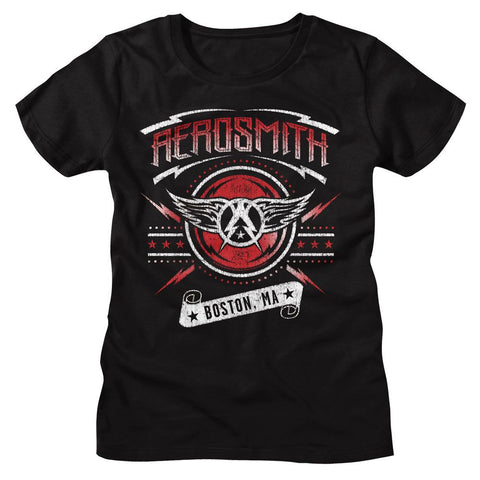 Aerosmith Black Ladies S/S Tshirt
