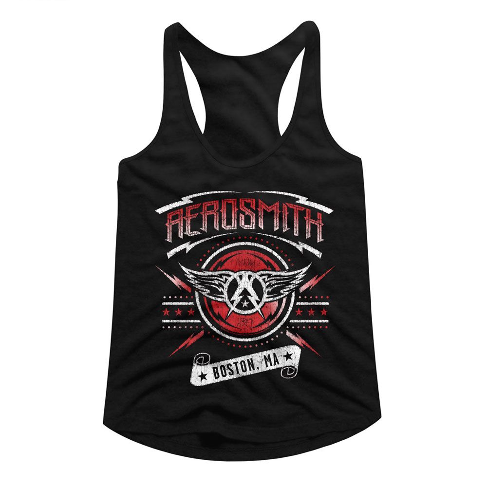 Aerosmith Black Ladies Racerback