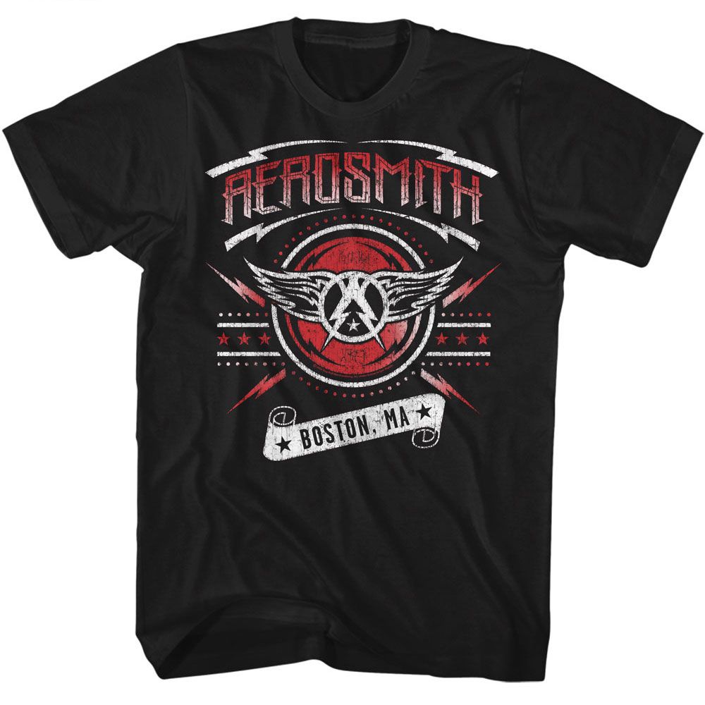 Aerosmith Black Adult S/S Tshirt