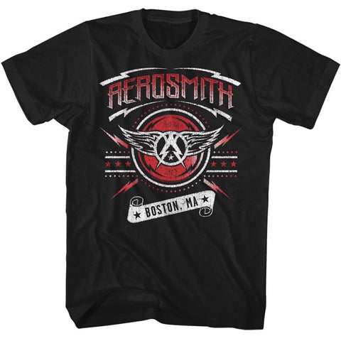 Aerosmith Black Adult S/S Tshirt