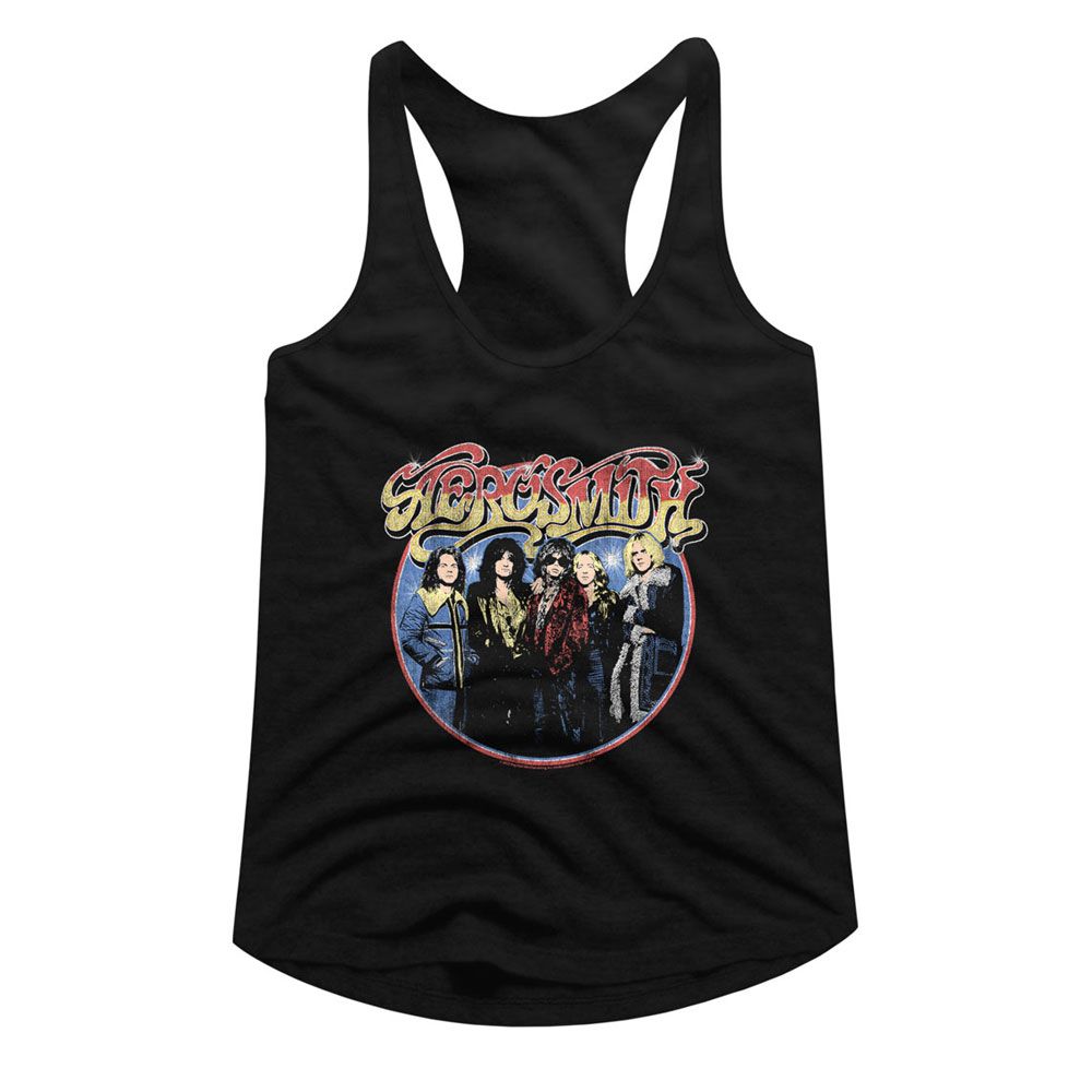 Aerosmith Black Ladies Racerback