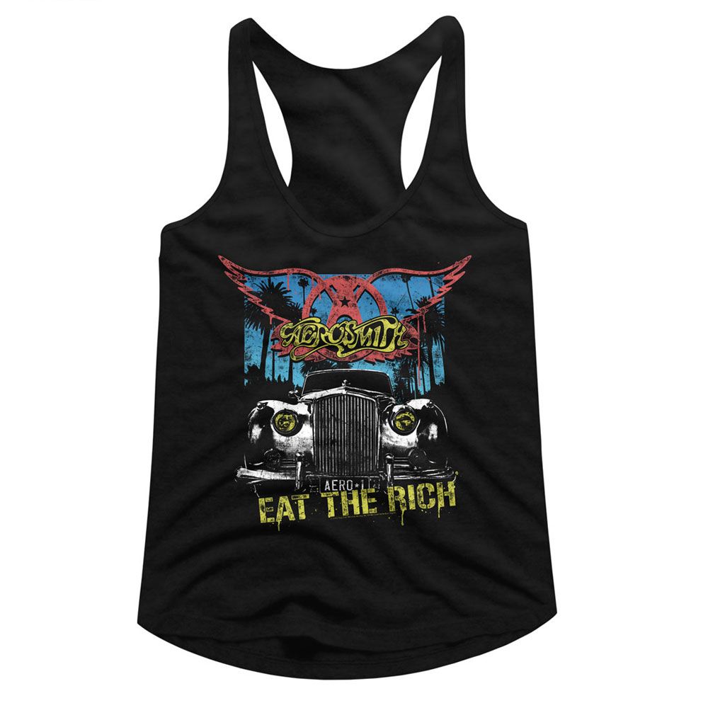 Aerosmith Black Ladies Racerback