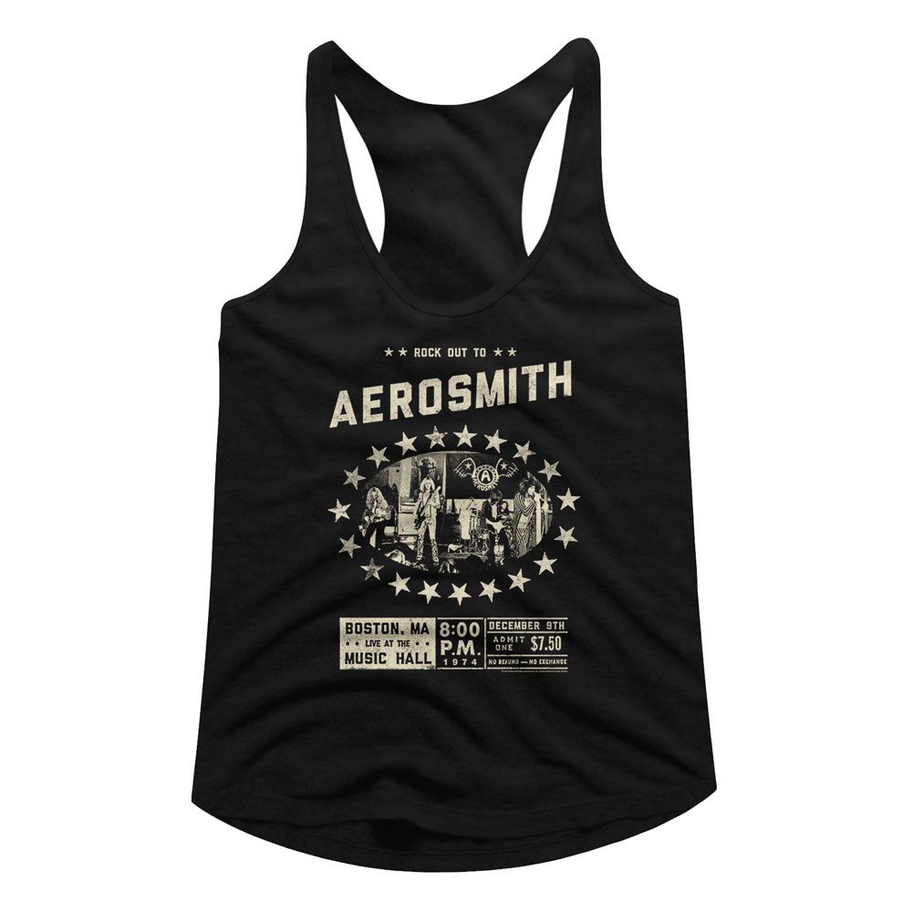 Aerosmith Black Ladies Racerback