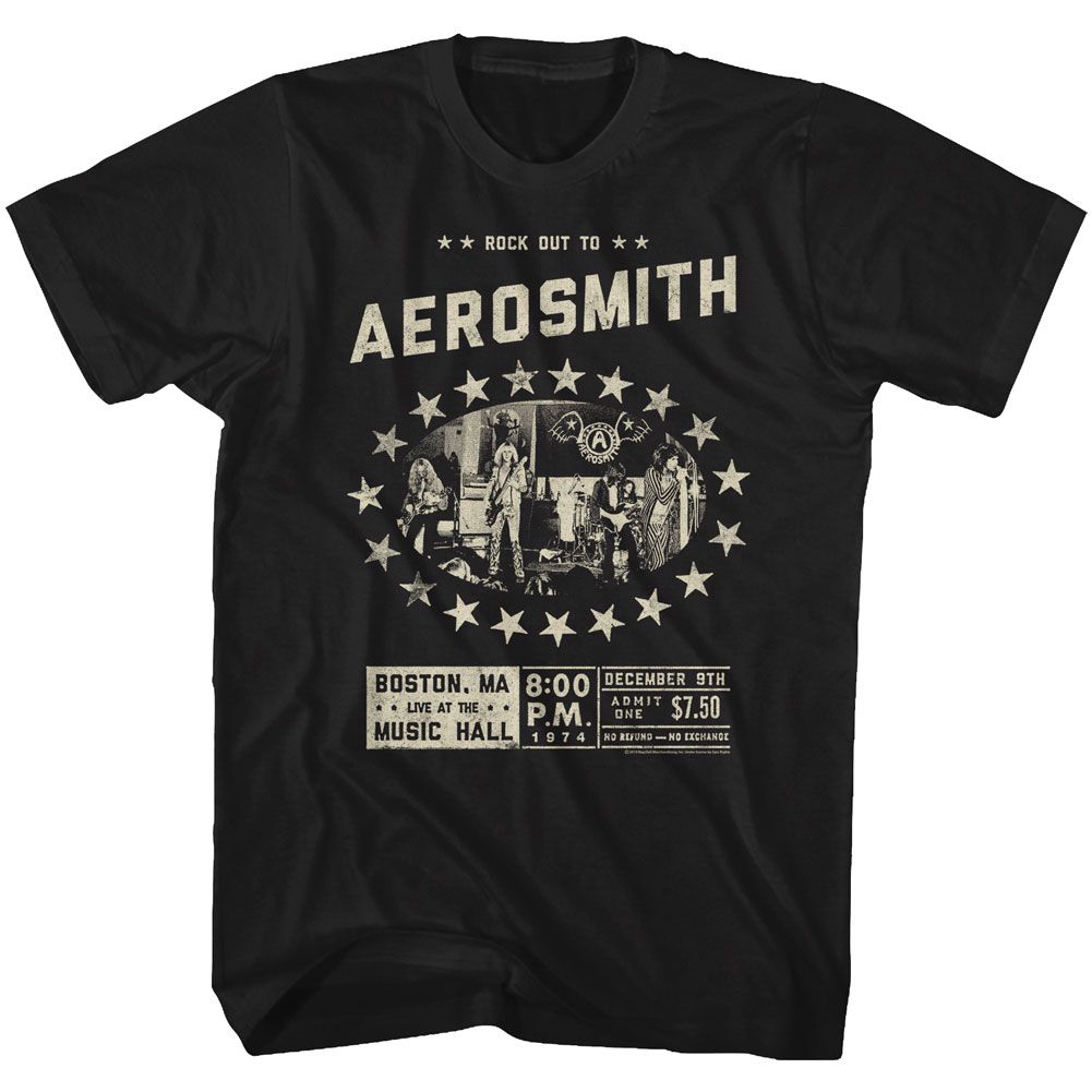 Aerosmith Black Adult S/S Tshirt
