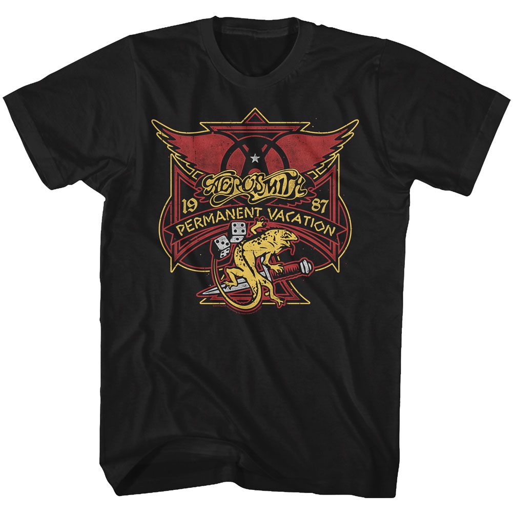Aerosmith Black Adult S/S Tshirt