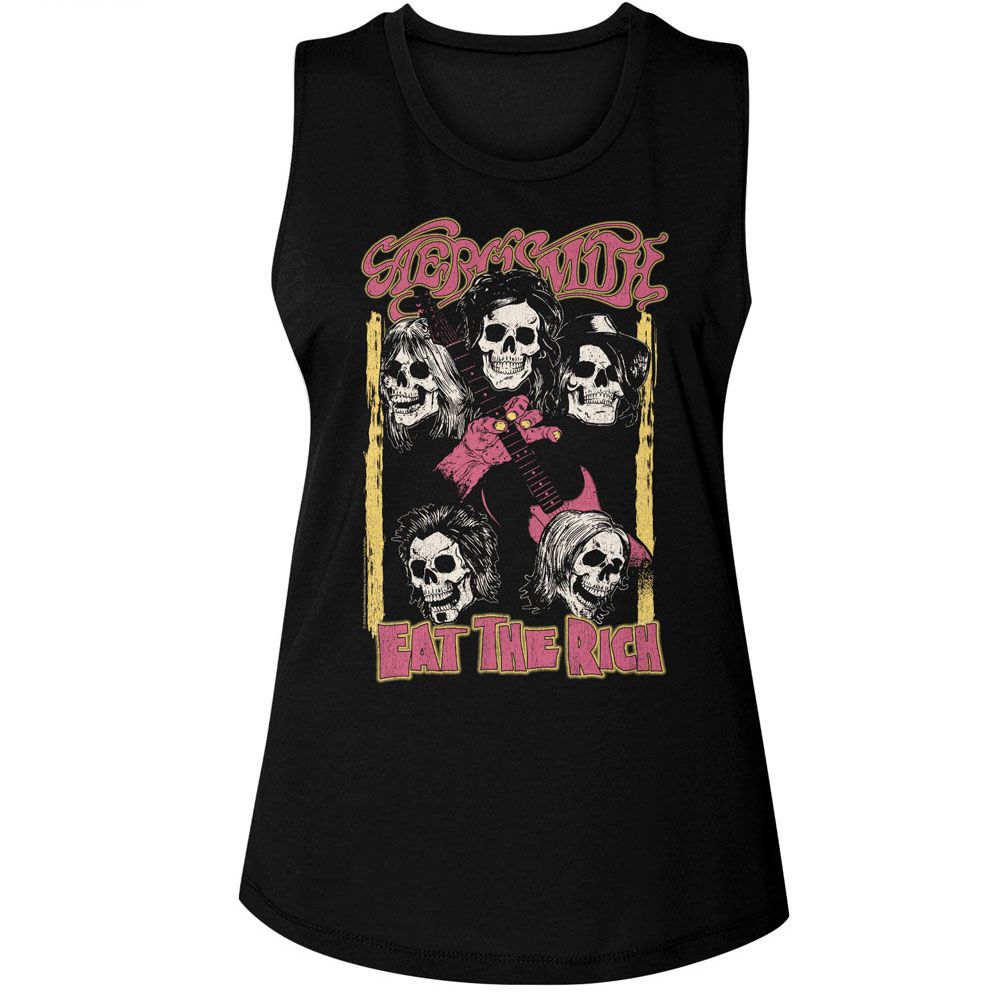Aerosmith Black Ladies Muscle Tank