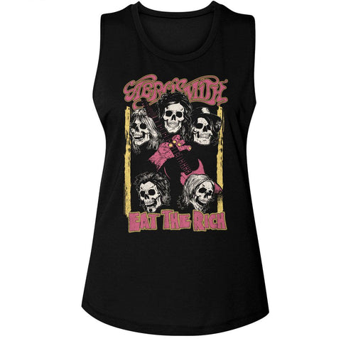 Aerosmith Black Ladies Muscle Tank