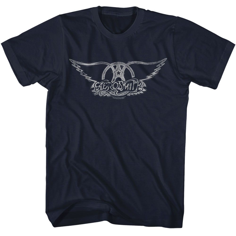 Aerosmith Navy Adult S/S Tshirt