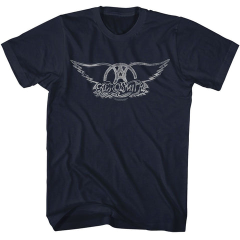 Aerosmith Navy Adult S/S Tshirt