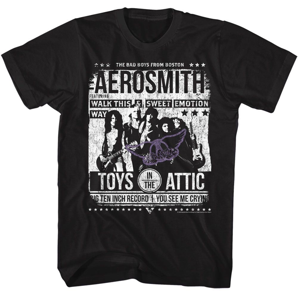 Aerosmith Black Adult S/S Tshirt