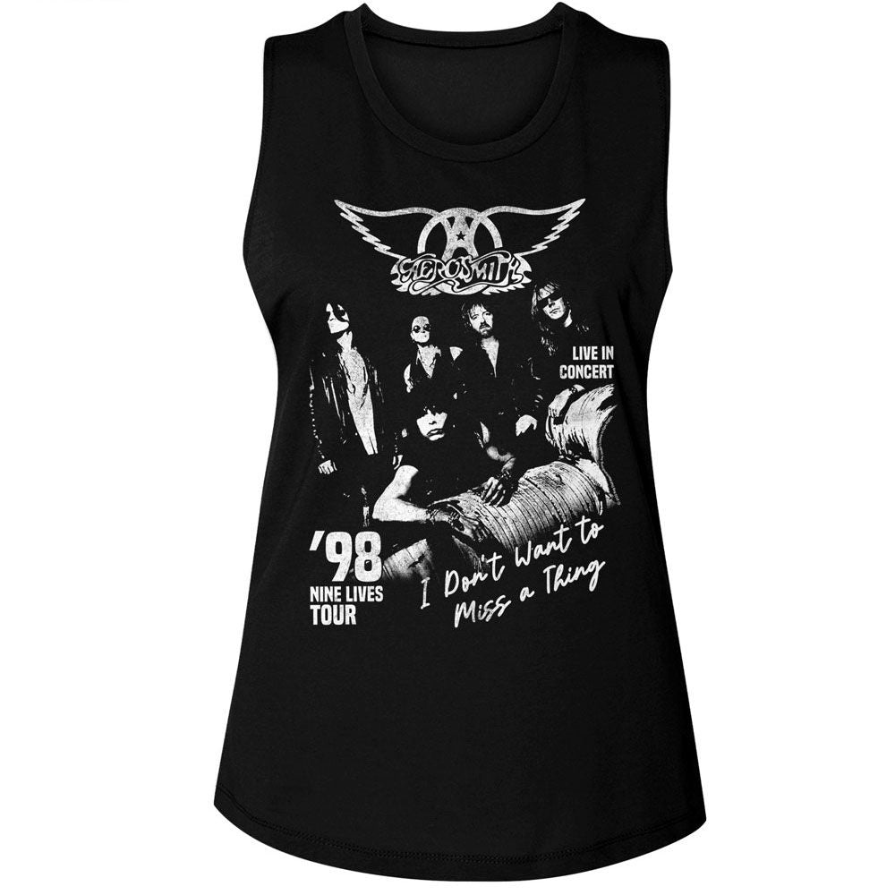 Aerosmith Black Ladies Muscle Tank